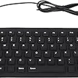 Foldable Silicone Keyboard, 85-Key Silent Portable Silicone Wired Keyboard, USB Interface Connection, Soft Rubber, Rollable, Lightweight, Waterproof, Dustproof for Desktops, Notebooks, Travel.-picture-28