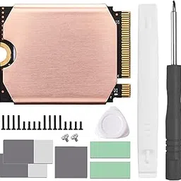 Steam Deck SSD Heatsink Thermal Pad: Haojiaho M.2 2230 NVME SSD Copper Heat Sink with Cooling Thermal Pads for Steam Deck 2230 SSD, SabrentRocket 2230, Rog Ally ssd, Back Cover Opening Tools, 2230T-picture-10