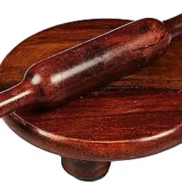 WOODYQ Roti Maker for Home & Kitchen (Brown) with Chakla Belan Set (Chakla -10 inch Diameter & Belan-picture-22