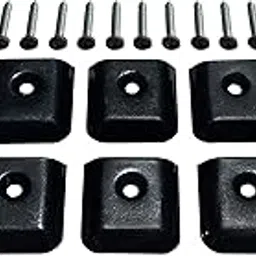 10 Pack RV Camper Trailer Aluminum Extrusion Black Flat End Cap for Vinyl Trim Molding 1" with Screws (Black)-picture-64
