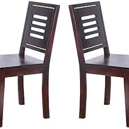 Amazon Brand - Solimo Sheesham Wood Belper Dining Chair Without Cushoin, Set of 2 Wooden Study Chair for Living Room Home Office (Walnut Finish)-image-45