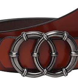 teakwood leathers Women's Leather Belts for_ Jeans Pants with Fashion Ladies Belts for Women Stylish Design Ladies Womens Waist Belts | T_BT_W_11_NBTN-picture-42