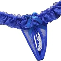 New Unique Lace Pearl Women lace Transparent Thongs-image-8