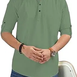 univibe Mandarin/Chinese Neck Slim Fit Short Length Kurta for Men and Boys.-picture-50