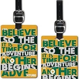 Lentikart 3D Lenticular Luggage Tag Set of 2 | Believe Motivaltional Quote | Luggage/Bag/Travel ID Label Tags for Suitcase & School Bags-picture-55