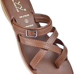 flyy Women's Synthetic Leather Soft Padded Sandals | Lightweight Chappal | Orthopedic Footwear | Dailywear Slippers | Casual Sandals for Ladies-picture-37