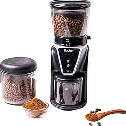 Budan Electric Coffee Burr Grinder for Espresso Coffee and Manual Coffee Brewing, 40MM conical Burrs, 31 Grind Settings, Best in Class, 1 Year Warranty for Home Use only, Black-picture-35