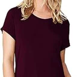 fabricorn Plain High Low Hem Cotton Tshirt for Women-picture-48