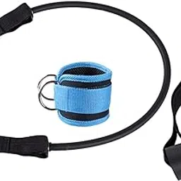 ATORSE Resistance Band Set Ankle Strap Door Anchor Training Exercise Yoga Blue-picture-17