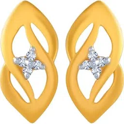 p.c. chandra jewellers 14k (585) Yellow Gold and American Diamond Stud Earrings for Women-picture-42