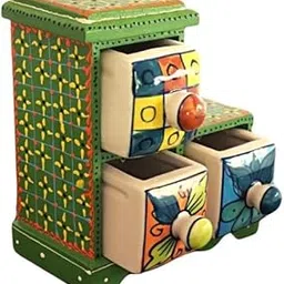 ^Kumudshree^ Handpainted Wooden Utility Box for timless Organisation-picture-43