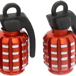 ATORSE® 2Pcs Grenade Shape Tire Tyre Valve Dust Caps for Car Motorcycle Bike -Orange-image-22