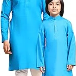 amazon brand - anarva Pure Soft Cotton Father Son Matching Ethnic Casual Wear Kurta Set-picture-11