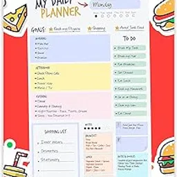 ESCAPER Food Theme Daily Planner : Stay Organized and Inspired with A5-Sized (80 Days Plan) Planner - Perfect for Kids, Students & Creatives image 1
