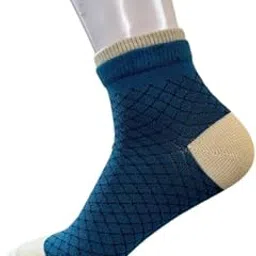 ruchaa fashion Men’s Low-Cut Ankle Socks – Soft Cotton Breathable Diamond Pattern, Multicolor – 7Pairs-picture-27