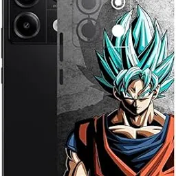 AtOdds - Compatible for REDMI Note 13 PRO (5G) - Mobile Back Skin Sticker - Lamination - Back Screen Guard Protector Film Wrap (Coverage - Back+Camera+Sides) (Design - Goku)-picture-11