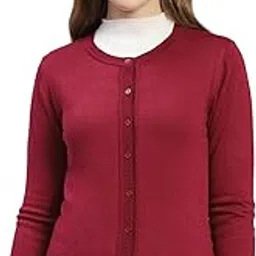 monte carlo Womens Solid Round Neck Full Sleeve Modal Nylon Casual Sweater (1232741RN)-picture-19