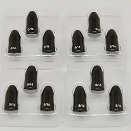 alichino 5/16oz 12 pcs Flat Shiny Black Tungsten Worm Weights, Tungsten Fishing Sinker for bass-picture-43