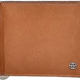 eske Arthur RFID Leather Money Clip for Men | Slim Front Pocket Design | 8 Card Slots, Magnetic Note Clipper | Compact, Durable & Travel-Friendly (Cognac Texas) image 1