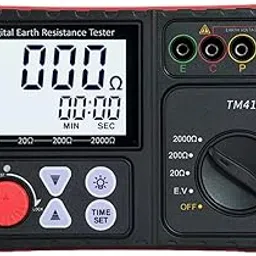 amiciSense Earth Resistance Tester, High Precision Megohmmeter with Ground Voltage and Resistance Test with LCD Display and 6xAA Battery-image-1