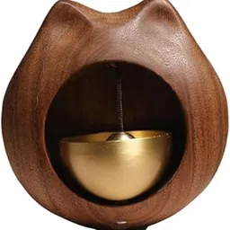 THE STYLE SUTRA Cat Doorbell Creative Portable Wooden Door Bell for Entrance Business Office-picture-10