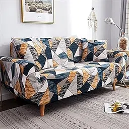 MAKHAI Universal Three Seater Sofa Cover Big Elasticity, Protective, Flexible Stretch, Spandex & Polyester Sofa Slipcover with 1 Piece Cushion Cover Included (Three Seater, 185-230cm, Antique Prism)-picture-15
