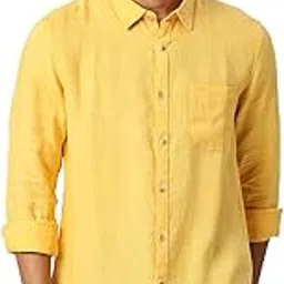pepe jeans Mens Linen Solid Regular Fit Shirt-picture-55