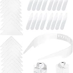 GZRC-YDDK Shirt Stay for Men Set, Shirts Collar Protector, Collar Stays for Mens Shirts with 10 Pairs Triangle and 8 Pairs Strip of Stay Slick Collars for Men Suitable or Gift Giving-image-3