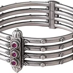 shyle 925 Sterling Silver Bangle/Bracelet, Anvaya Timeless Layered Kada, Well Stamped with 925,Traditional Silver Chudi, Handcrafted Silver Bangle Kada, Gift for Her-picture-17