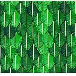 Banana Leaf with Flowers Printed Background Cloth for Pooja Decoration Traditional Backdrop Cloths for All Functions Curtain Cloth for Festival Fabric (Size-8x5 ft) (Banana Leaf-3)-picture-20