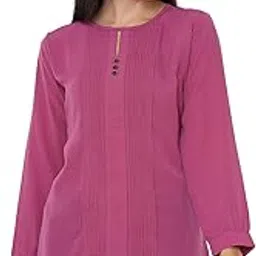 go-4 it Go.4.it Women’s Full Sleeves Georgette Top with Front Pintucks-picture-16