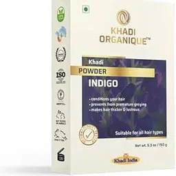 Khadi Organique Indigo Powder - Pure Organic Natural Herbal Hair Dye, For All Types Of Hairs, No Ammonia Chemical-Free with Indigo Leaf Powder - 150g (Pack of 1)-picture-12