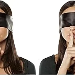 Samtrish Couple Gift Satin Eye Mask | Black Blindfold for Travel, Rest & Romantic Surprises | Soft Satin Sleep Shade for Comfort, Yoga & Couple Moments | Elegant Gift Option for Her | Pack of 2-picture-27