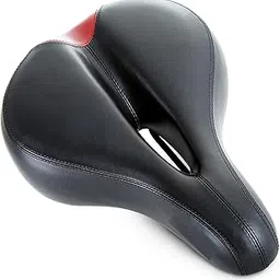 Schrodinger15 60076 Bicycle Cycle Cycling City MTB Road Saddle Seat Mountain Wide Black-Red-picture-18