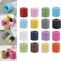 Merishopp 218.72yd Raffia Paper Ribbon Decor for Weaving Gift Wrapping DIY Craft Red Crafts | Multi-Purpose Craft Supplies | Crafting Pieces | Ribbon-image-17