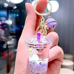 mehransh Pack of 1 - Glitter and Liquid Filled Cartoon Keychain for Girls and Boys Creative Acrylic Keychains for Bags Wallets Car and Bike Keys (Random Colour)-picture-12