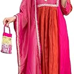 gosriki Women’s Embroidered Anarkali Kurta Set | Elegant Ethnic Wear for Festive, Kurti Set for Woman | Elegant Suit Set for Women Viscose | Women Kurta Sets with Dupatta Viscose-picture-15