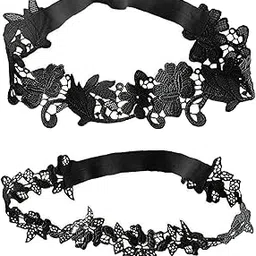 loom tree 2x Bridal Wedding Garters Flower Lace Garter Belt Women Thigh Rings Black-picture-18