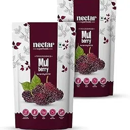 Nectar Superfoods Freeze Dried Mulberry | No Preservatives, No Added Sugar, Healthy Dried Fruit | 100% Natural, Vegan, Gluten Free Snack for Kids and Adults - (Pack of 2) 20 gram Pouch-image-17