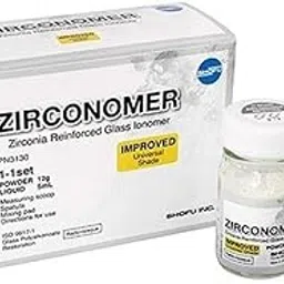 Shofu Zirconomer Improved Glass Ionomer Cement GIC Powder 12gm Liquid 5ml Dental-picture-15