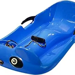 UJEAVETTE Kids Snow Sled Sledge Grass Sand Sliding Downhill Sleigh Girls Gift Blue- Sporting Goods- Winter Sports- Sleds & Snow Tubes-picture-30