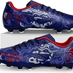 Nivia Safari Football Stud for Men, Conquer The Game with Precision and Superior Comfort, High-Performance Sports Shoes for Men, Dominate The Field and Secure Every Victory (Navy Blue/Red) Size-UK09-image-12