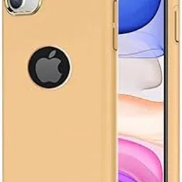 Alexvyan 3 in 1 Ultra Thin and Slim Hard Case Coated Non Slip Matte Surface with Electroplate Frame for Apple iPhone 11 (6.1")- Golden-image-76