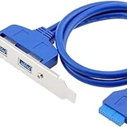 MAKWORLD 2 Port USB 3.0 A Female Slot Plate Adapter - Motherboard Header to Type A 20 Pin IDC with 120mm Standard Profile Bracket-image-22