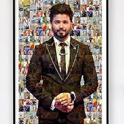 Wood Square Favourite Zone 13X19 INCH @ 649 ONLY MOSAIC PHOTO FRAME FOR BIRTHDAY, ANNIVERSARY & WEDDING PURPOSE Wall Mount (HALF INCH BORDER)Black-picture-13