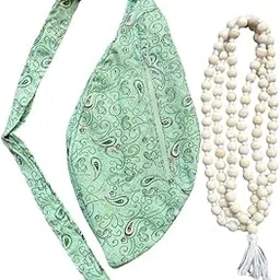 Krishna KUNJ-Neem Wood Jaap Mala 108+1 Beads with Peaceful Design Cotton Gaumukhi/Japa Bag with Extra Chain Pocket.-picture-16