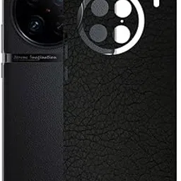 AtOdds - VIVO X90 PRO - Mobile Back Skin Sticker - Lamination - Rear Screen Guard Protector Film Wrap (Coverage - Back+Camera+Sides) (Design - Black Leather)-picture-19