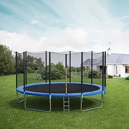 Fitness Guru® Trampoline Park Indoor Outdoor for Kids Size 6ft, 8ft, 10ft, 12ft, 14ft, 16ft, with Safety nets for Fitness Activity Playing (16 Feet)-image-12