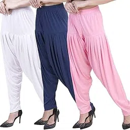 casuals Women Drawstring Viscose Patiala Pants Pack 3 Breezy and Stylish for Any Occasion-picture-18