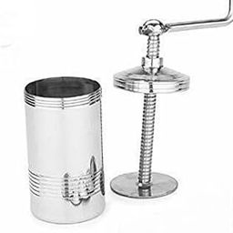 generic Stainless Steel Kitchen Press, Manual Noodle Maker with Multiple Discs, Silver Comes with Various disc Patterns for Creating Different Shapes and Sizes of Noodles and Pressed Items-picture-8